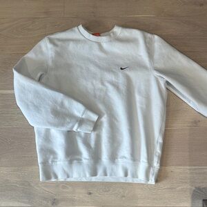 Nike Men's White Crewneck Sweater